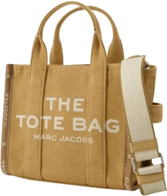 Marc Jacobs Kameel Katoenen Mini Tote Handtas Bruin Unisex