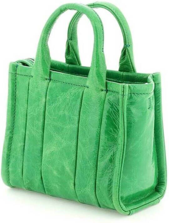 Marc Jacobs The Shiny Crinkle crossbody shopper Groen - Foto 7