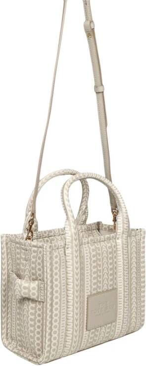 Marc Jacobs Monogram Leren Mini Tote Beige Dames