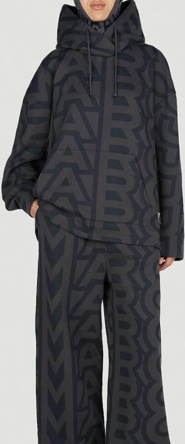 Marc Jacobs Oversized Monogram Hoodie Black Dames