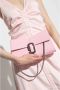 Marc Jacobs Convertible Leren Clutch Tas met Ketting Logo Plaque Pink Dames - Thumbnail 4