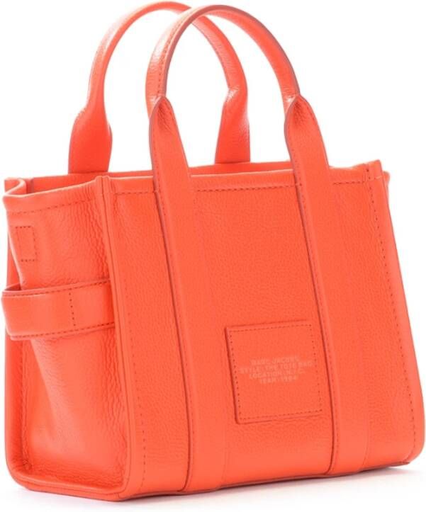 Marc Jacobs Mini Traveler Tote Bag in oranje leer Oranje Dames