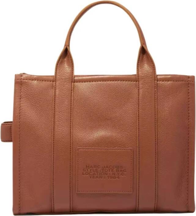 Marc Jacobs The Leather Medium Tote Bag Bruin Dames