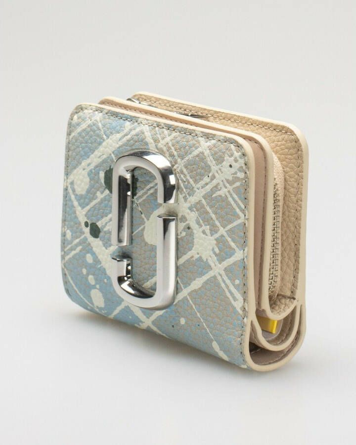 Marc Jacobs De splatter mini compacte portemonnee Blauw Dames