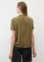 Marc O'Polo Blouse with a band collar regular fit Groen Dames - Thumbnail 2