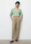 Marc O'Polo cropped regular fit broek beige - Thumbnail 6