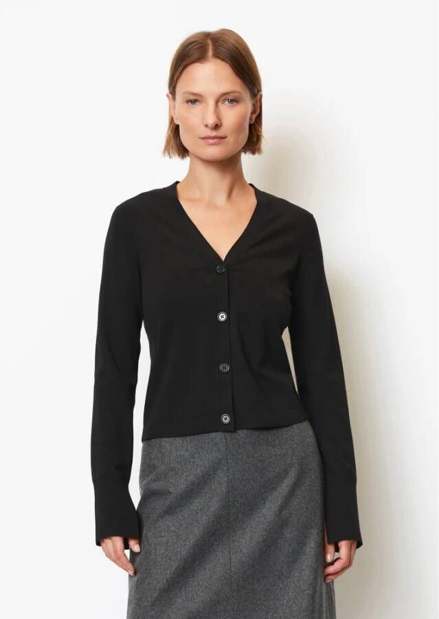 Marc O'Polo Fijngebreide cardigan slim Zwart Dames