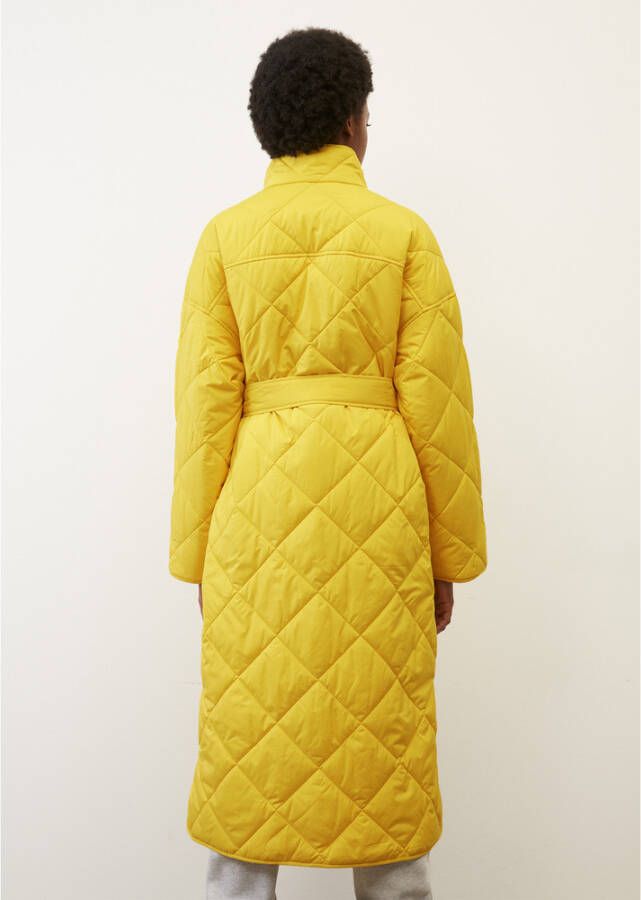 Marc O'Polo Lightweight quilted coat with a belt Geel Dames
