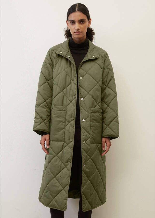 Marc O'Polo Lightweight quilted coat with a belt Groen Dames