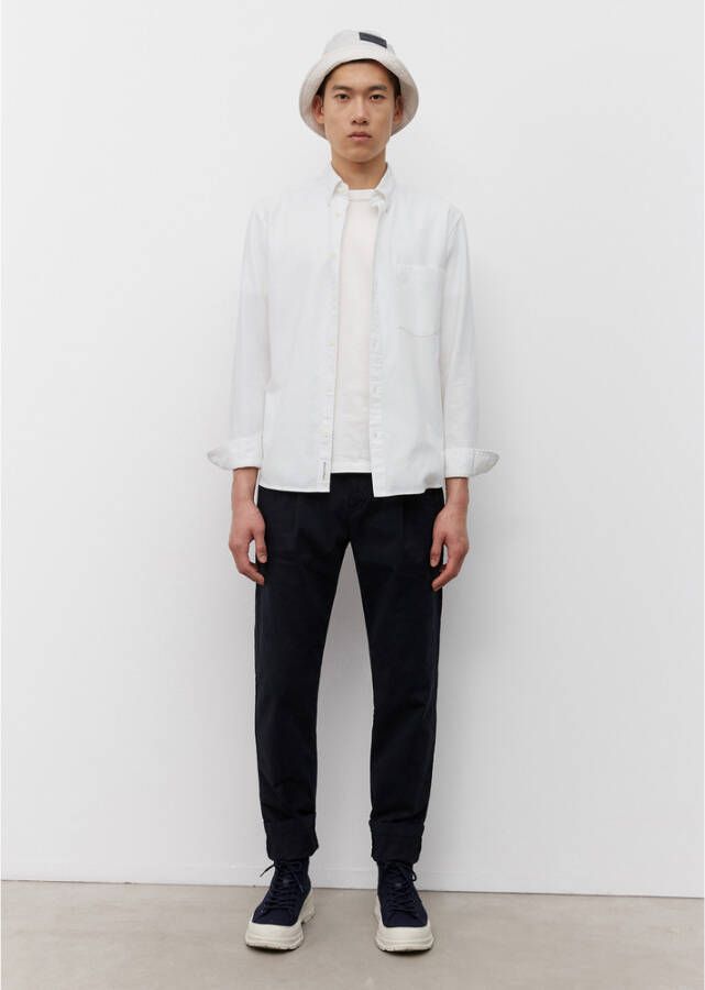 Marc O'Polo Regelmatig shirt met lange mouwen Wit Heren
