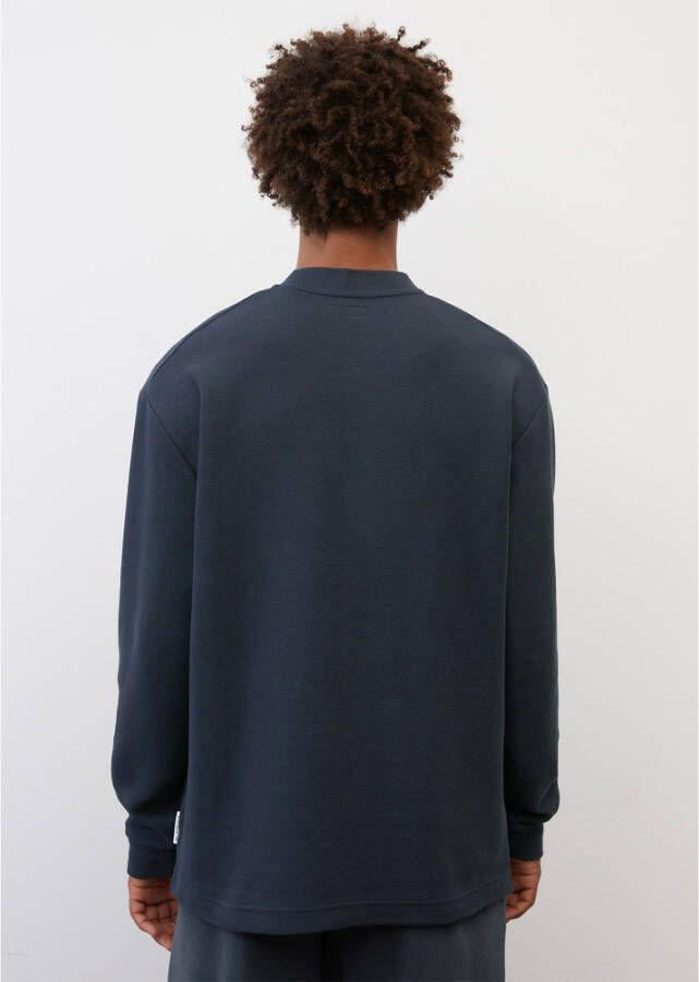 Marc O'Polo Relaxed long-sleeved Serafino top Blauw Heren