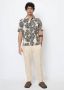 Marc O'Polo regular fit overhemd met linnen en all over print multi dark navy - Thumbnail 5