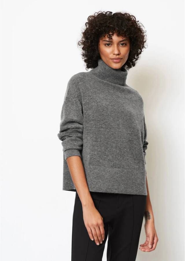 Marc O'Polo Zachte coltrui in oversized model Grijs Dames