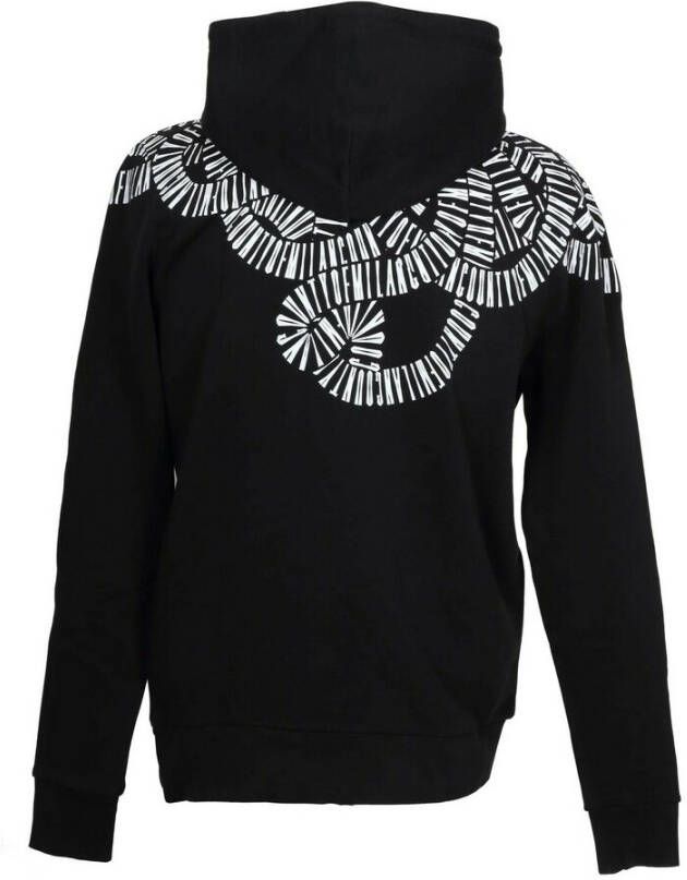 Marcelo Burlon Zwarte Katoenen Hoodie met Opdruk Zwart Heren