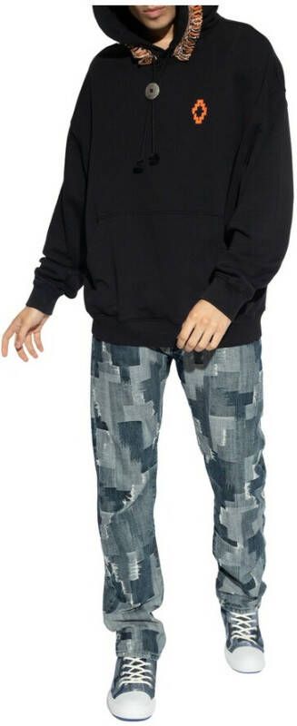 Marcelo Burlon County of Milan Hoodie met franje afwerking Zwart - Foto 5