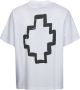 Marcelo Burlon Wit en Zwart Katoenen Cross Over T-Shirt White Heren - Thumbnail 5