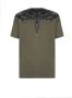 Marcelo Burlon Icon Wings Biologisch Katoenen T-shirt Green Heren - Thumbnail 4
