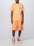 Marcelo Burlon T-shirt met geborduurd multicolor kruis Orange Heren - Thumbnail 7
