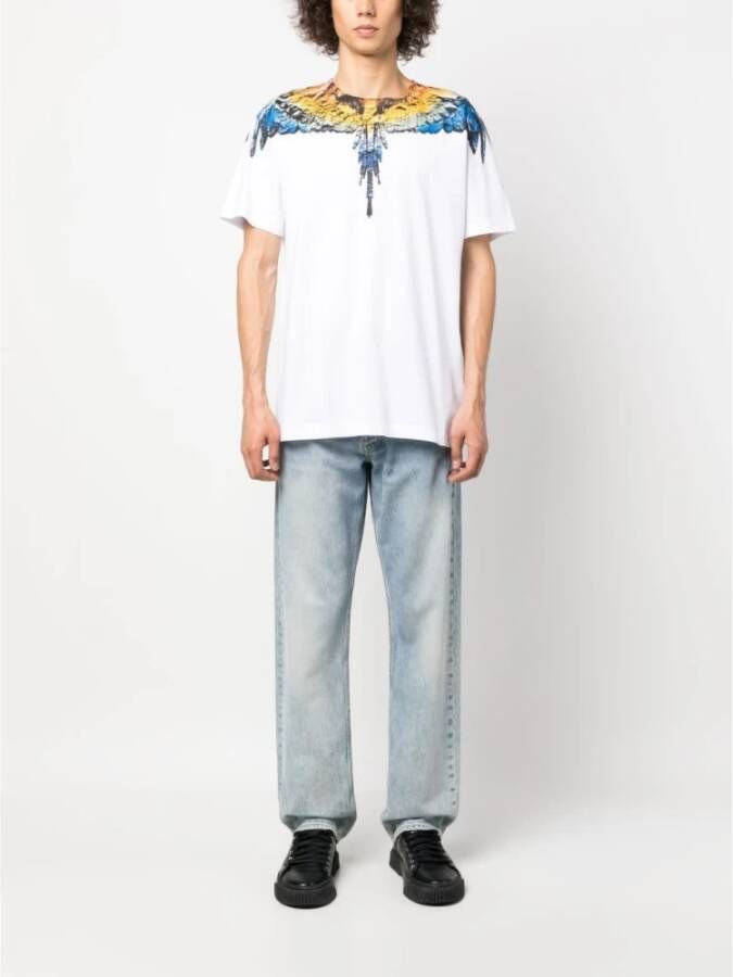 Marcelo Burlon Lunar Wings Regular T-shirt Wit Heren