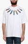 Marcelo Burlon Oversized T-shirt met Veermotief Wit Heren - Thumbnail 2