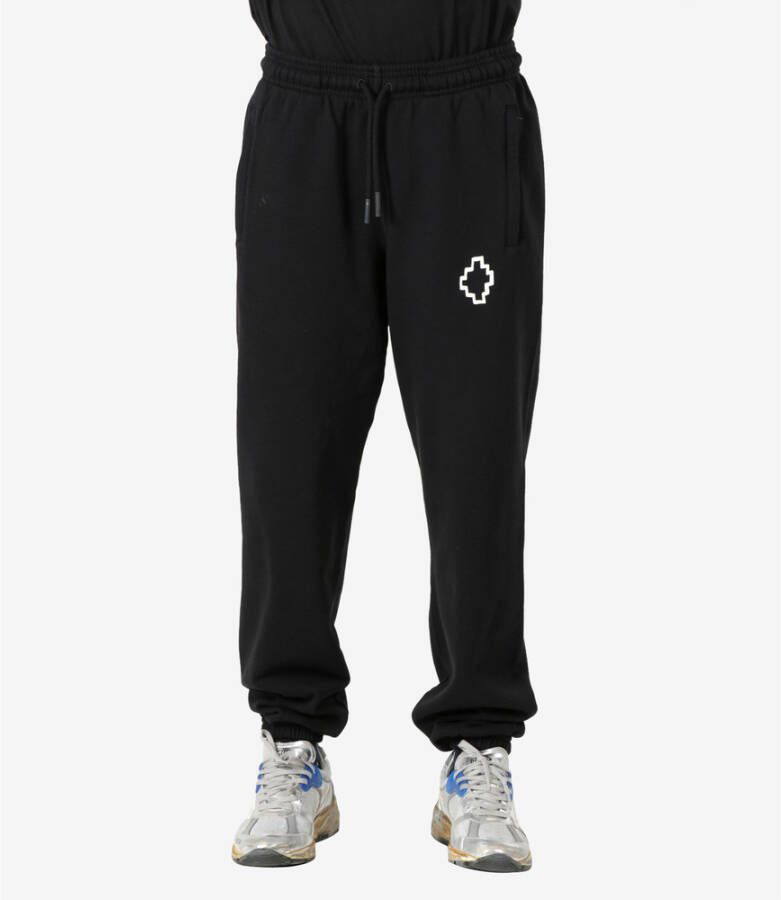 Marcelo Burlon Zwarte elastische taille sweatpants Zwart Heren