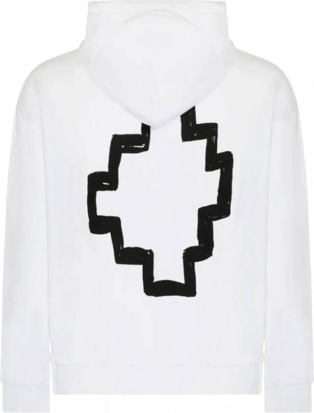 Marcelo Burlon Witte Cross Motif Hoodie White Heren