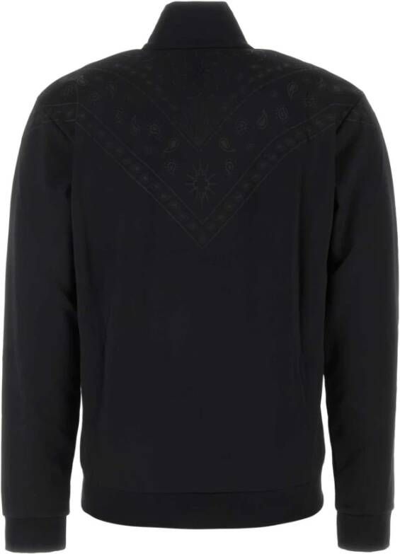 Marcelo Burlon Zwarte polyester blend sweatshirt Zwart Heren