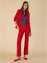 Marella Straight Trousers Rood Dames - Thumbnail 2