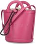 Marni Geëmbosseerde leren emmer tas met verwijderbare zak Pink Dames - Thumbnail 4