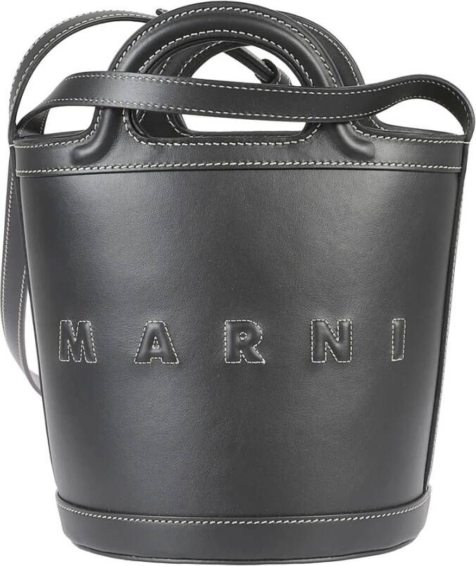Marni Tropicalia Small Bucket Bag Zwart Dames