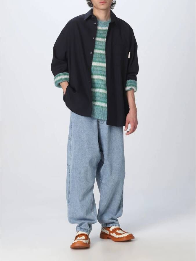 Marni Casual overhemd Blauw Heren