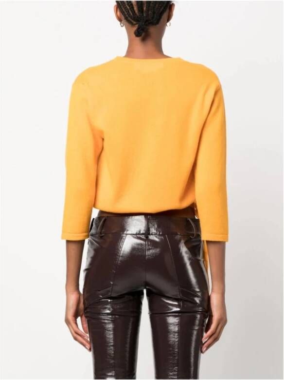 Marni Crew Neck Gebreide Trui Orange Dames