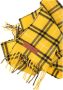 Marni Wollen Check Sjaal met Logo Plaque Yellow Dames - Thumbnail 2