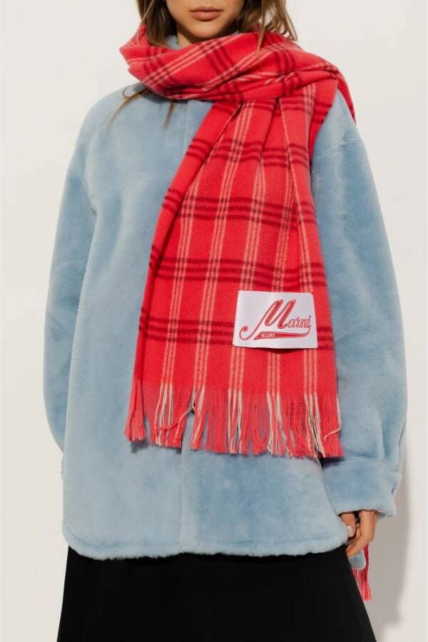 Marni Geruite sjaal Roze Dames