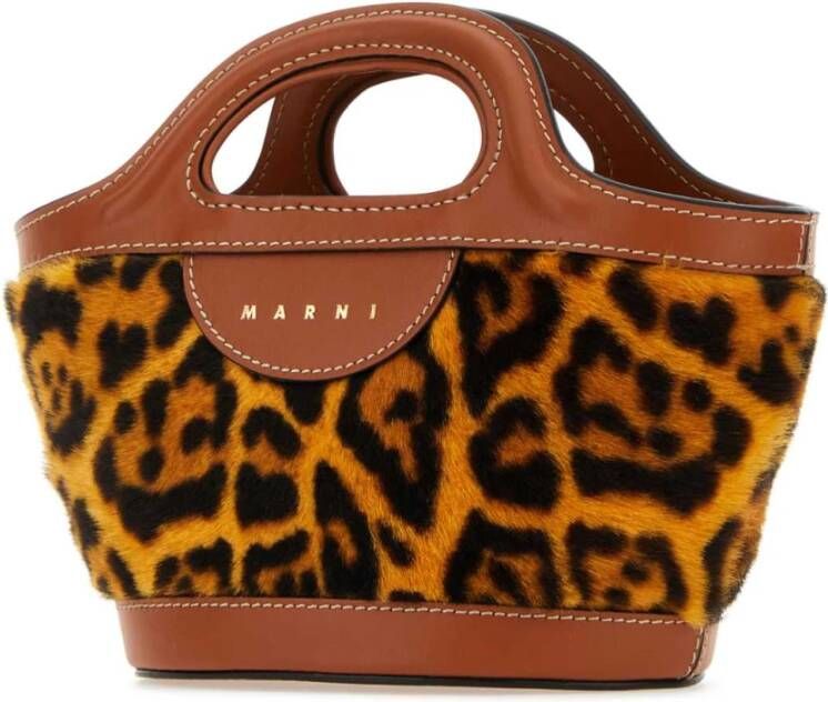 Marni Shearling en leren Micro Tropicalia handtas Meerkleurig Dames