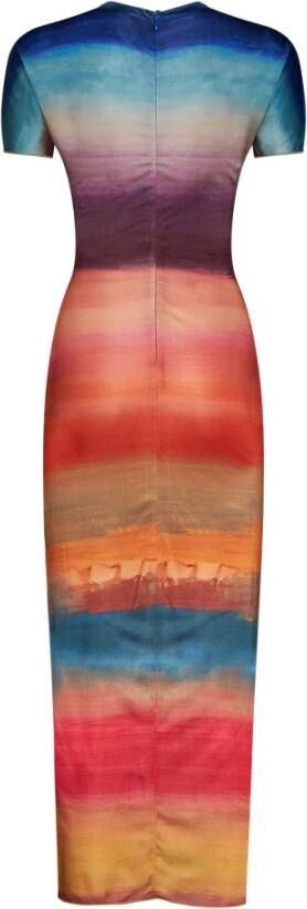 Marni Statement Maxi Jurk met Dark Side of the Moon Strepen Meerkleurig Dames
