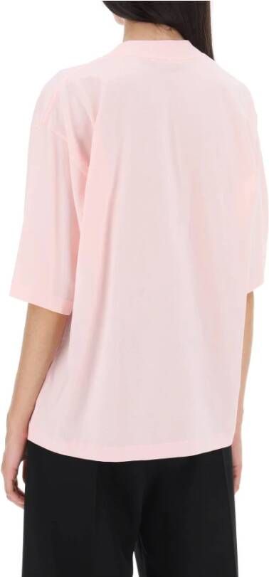 Marni Oversized T-shirt met logo print Pink Dames