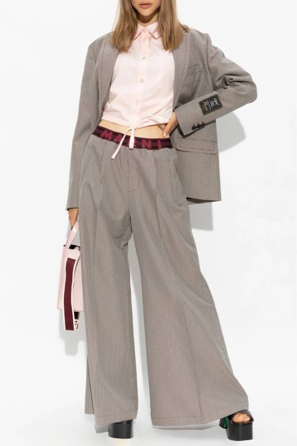Marni Plooivoorpantalon Grijs Dames