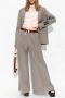 Marni Stijlvolle Logo-Tailleband Houndstooth Flared Broeken Grijs Dames - Thumbnail 3