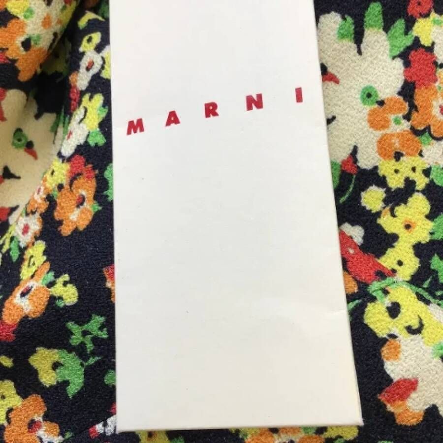 Marni Pre-owned Bloemenprint mouwloze cowl neck blouse Multicolor Dames