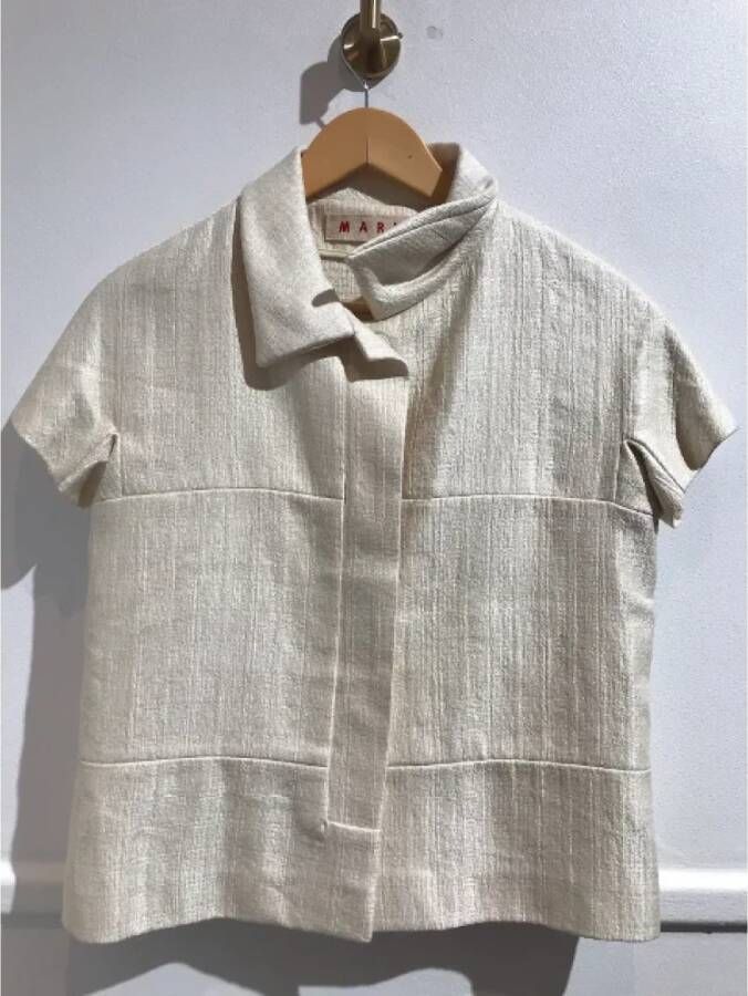 Marni Pre-owned Cotton outerwear Beige Dames