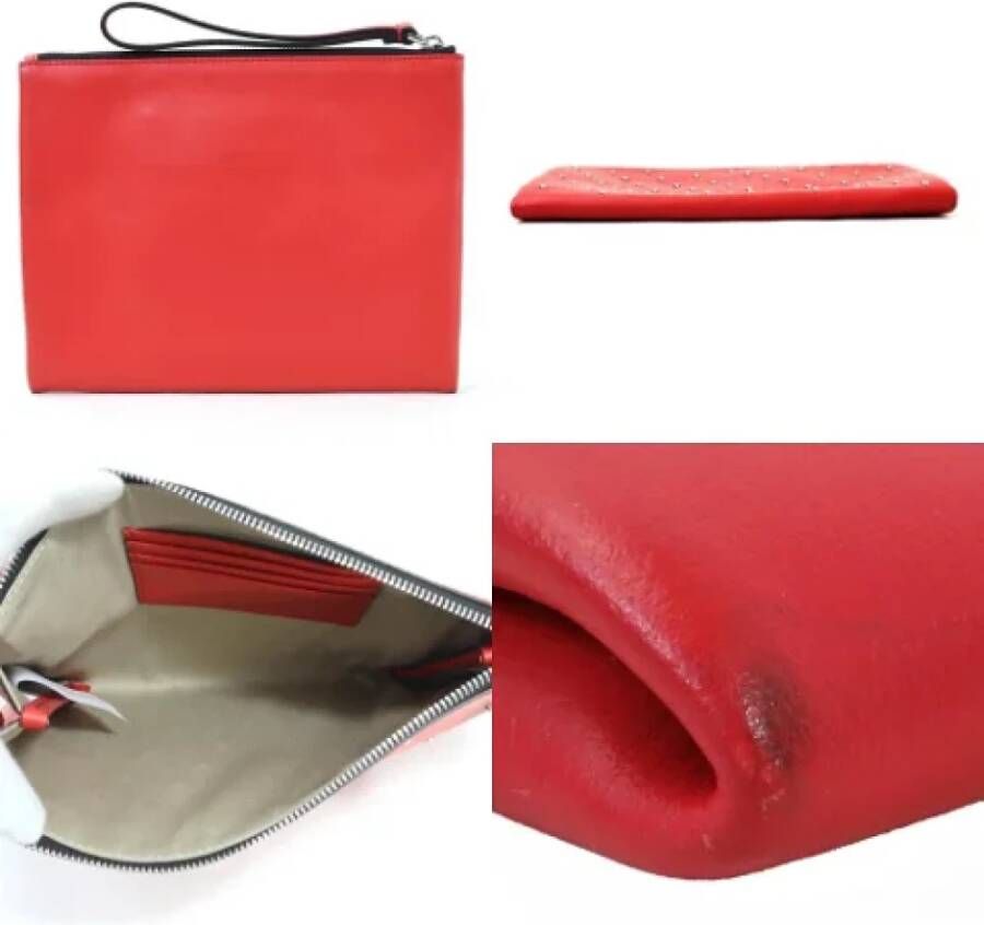 Marni Pre-owned Leather clutches Rood Dames