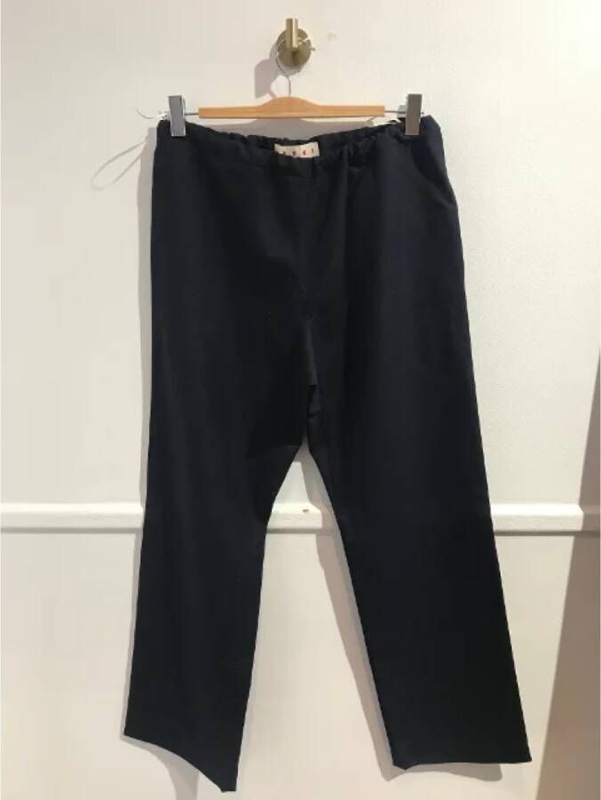 Marni Pre-owned Wool bottoms Blauw Dames