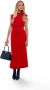 Marni Rode Midi Dagjurk met Knoopdetail Rood Dames - Thumbnail 2