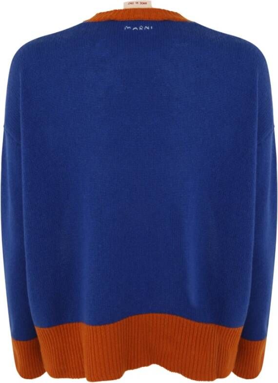 Marni Comfortabele en stijlvolle Mxb15 Cloud Roundneck Sweater Blauw Dames