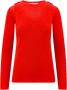 Marni Geribbelde Viscose Pullover Rood Dames - Thumbnail 2