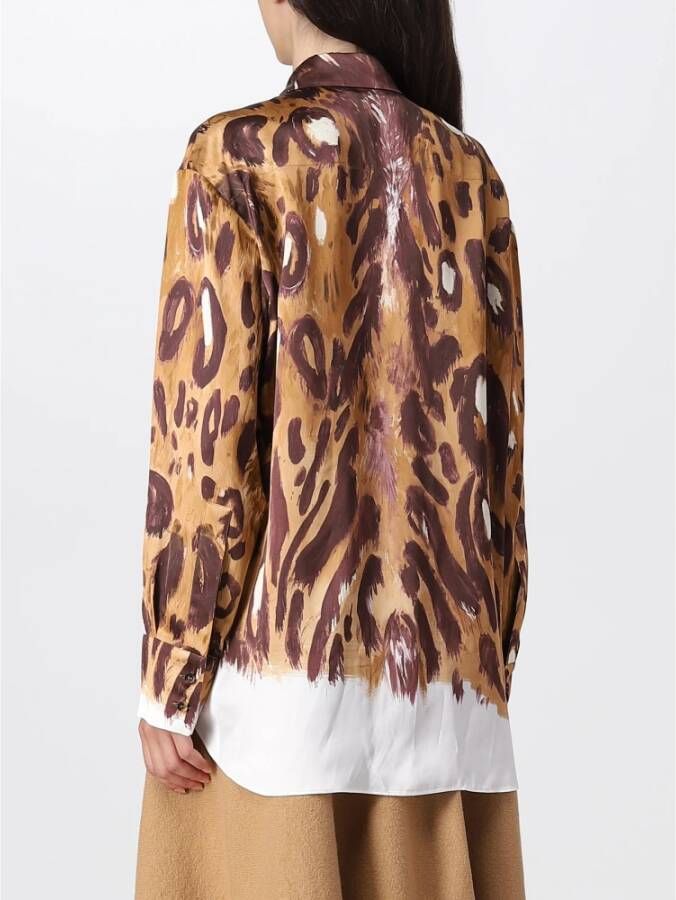 Marni Elegante Damesoverhemd Tijdloos Design Hoogwaardige Materialen Bruin Dames