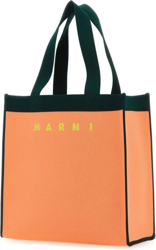 Marni Stijlvolle tweedelige jacquard winkeltas Meerkleurig Heren
