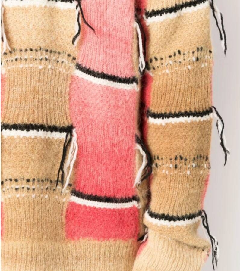 Marni Multikleurige trui met franjes voor heren Beige Heren