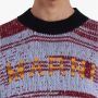 Marni Logo Sweater in Iris Blauw Purple Heren - Thumbnail 2